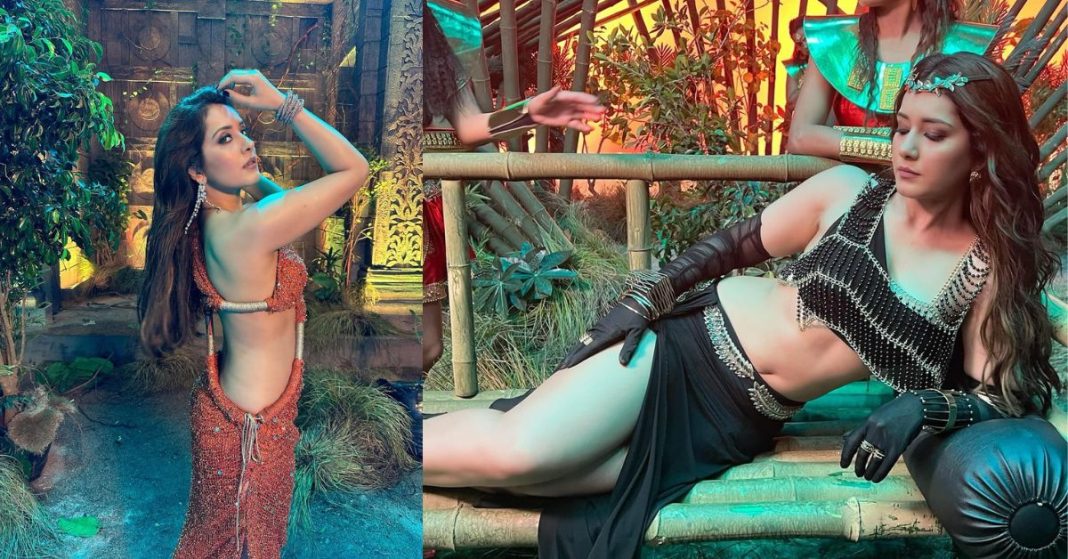 Raashi Khanna showed everything, shared BTS pictures from the shoot of 'Achchho' song of 'Aranmanai 4'