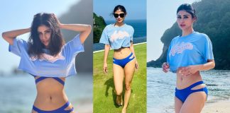 "Sexy! Mouni Roy raises the temperature in blue bikini and crop top; see viral hot photos"