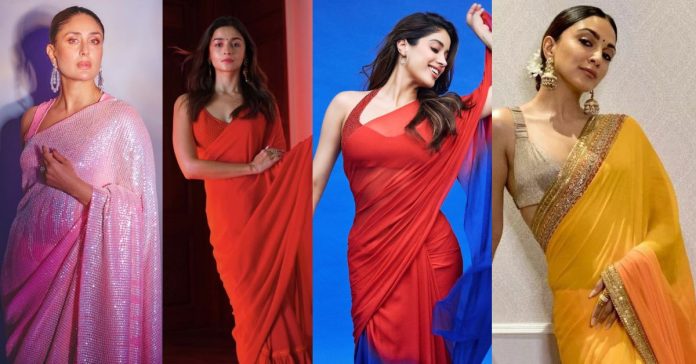 Saree Fashion 101: Alia Bhatt, Janhvi Kapoor, Kiara Advani and More; Bollywood Divas Who Aced the Ombre Saree Trend