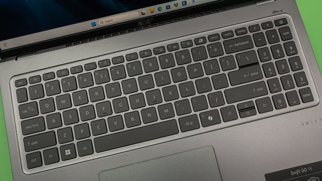 Acer Swift Go 16 Keyboard