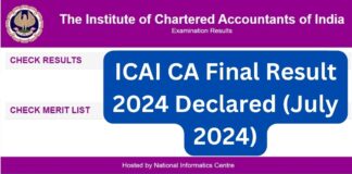 ICAI CA Final, Inter Results 2024 Live