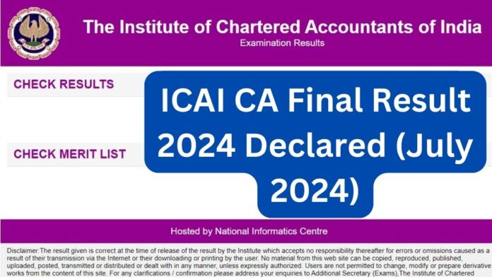 ICAI CA Final, Inter Results 2024 Live