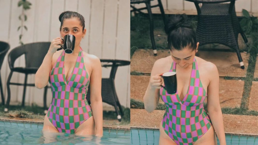 Sanjeeda Sheikh's checked swimsuit look: Hot pictures go viral