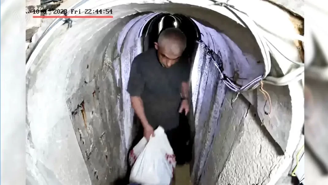 Hamas Chief Yahya Sinwar Seen Inside Tunnel Hours Before October 7 Attack