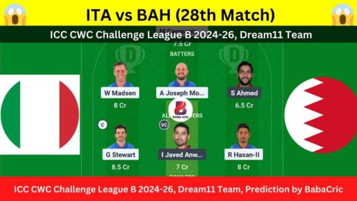 ITA vs BAH Dream11 Prediction: 27th ODI, ICC CWC Challenge League B 2024-25 Fantasy Tips"