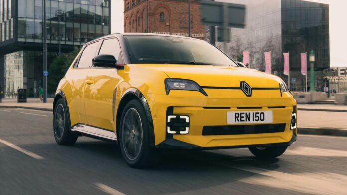 Renault 5 exterior design with retro style and modern sleek lines