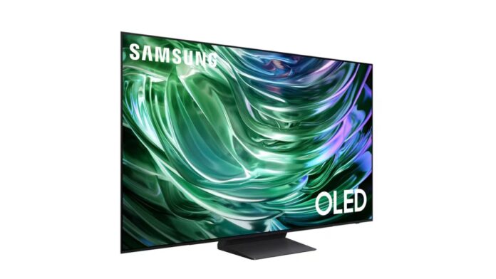 Samsung 77-inch OLED TV with a sleek, modern design.