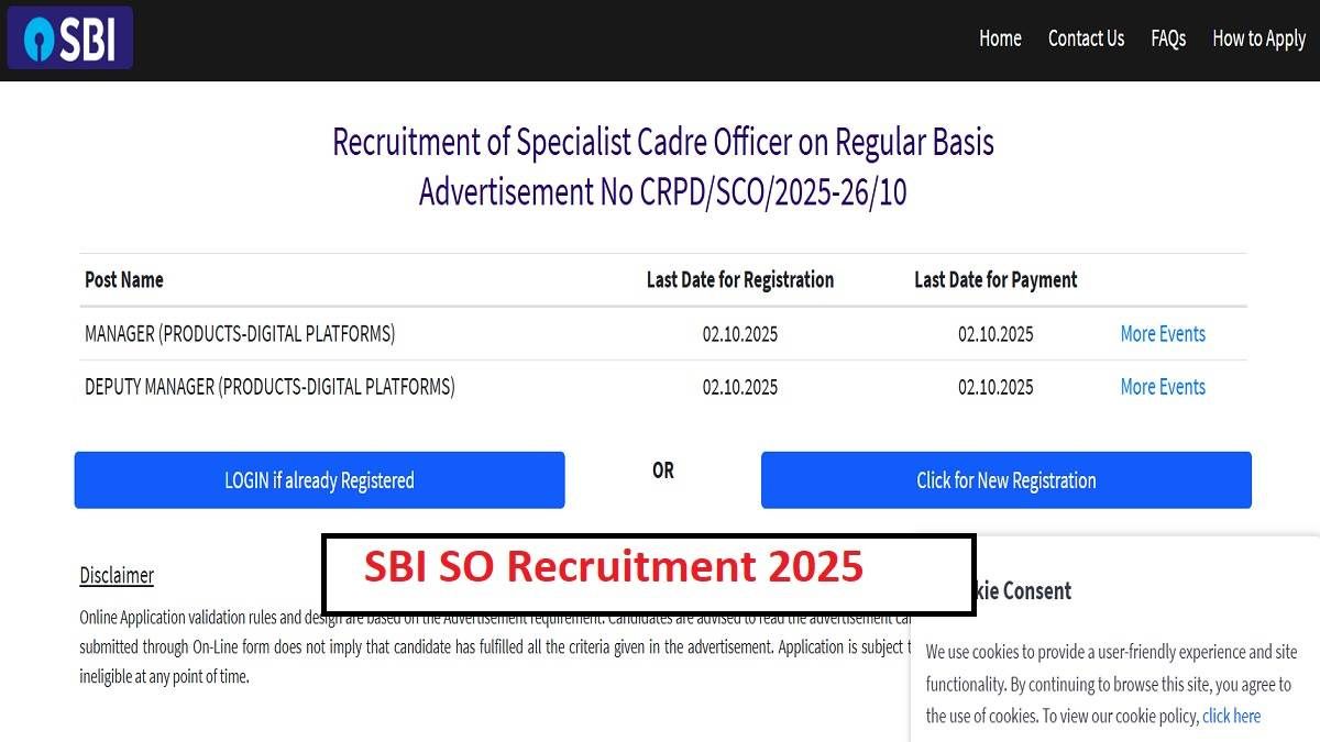 SBI SO Recruitment