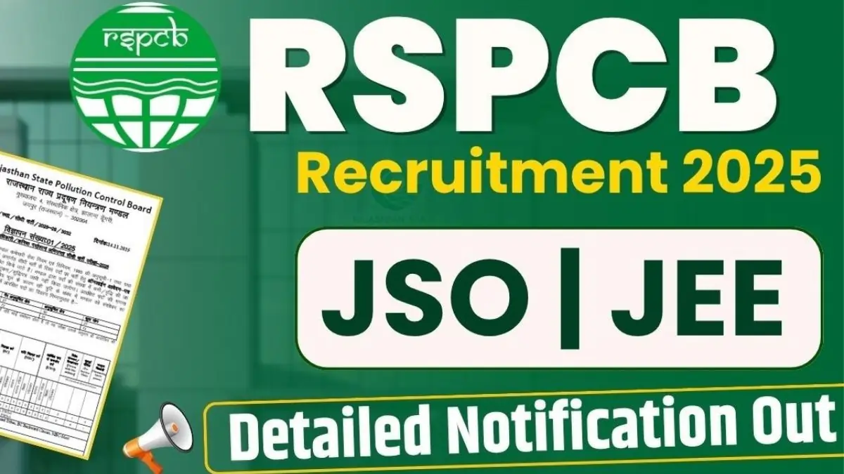 RSPCB JSOJEE Vacancy 2025