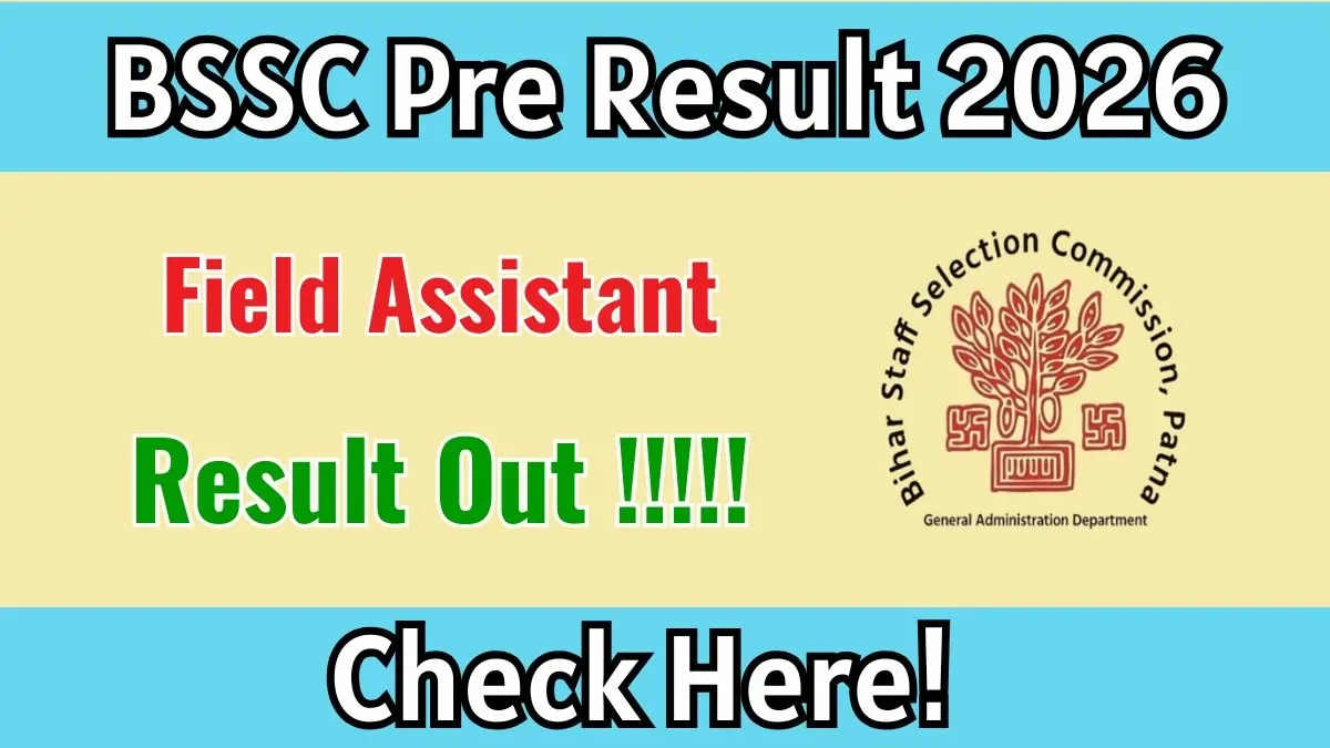 BSSC Field Assistant Result 2026