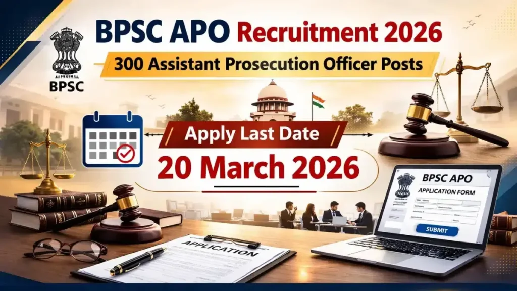 BPSC APO Vacancy 2026: आवेदन का आज आखिरी मौका, तुरंत करें अप्लाई 2 BPSC APO Vacancy 2026