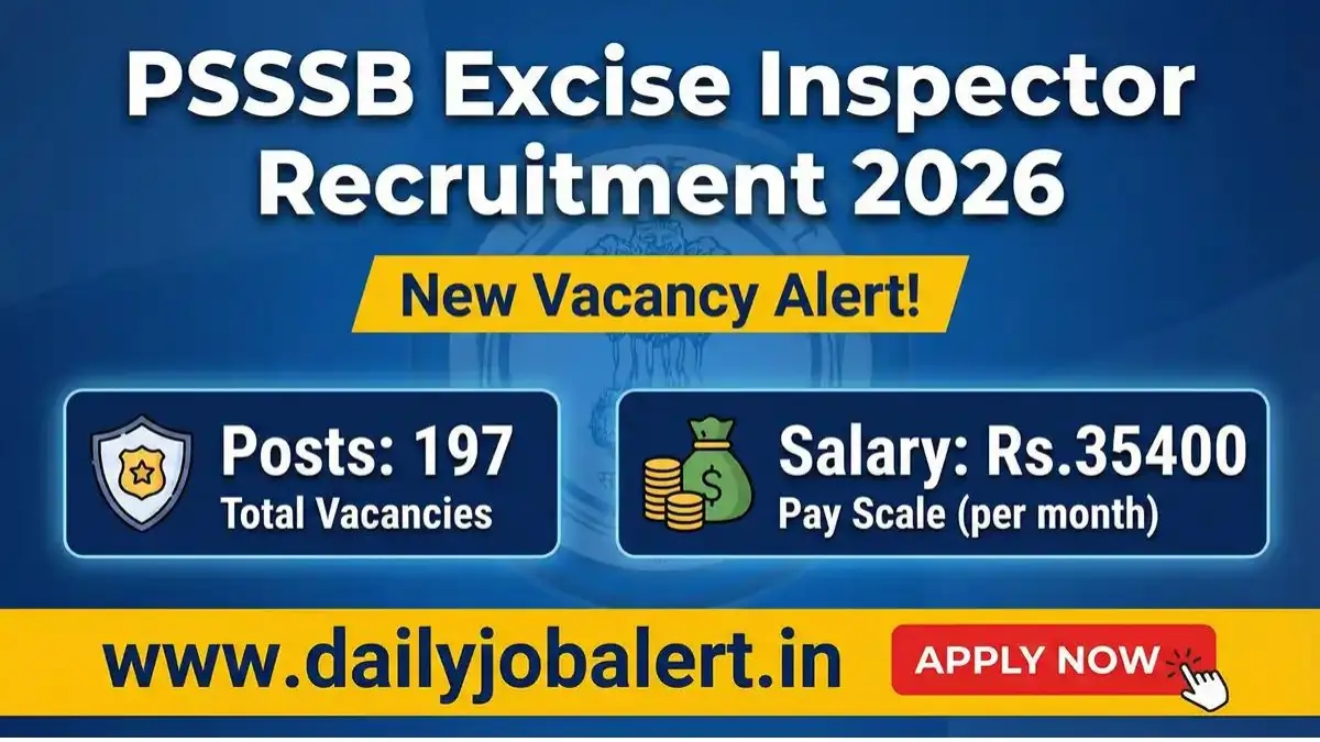 PSSSB Inspector Recruitment 2026